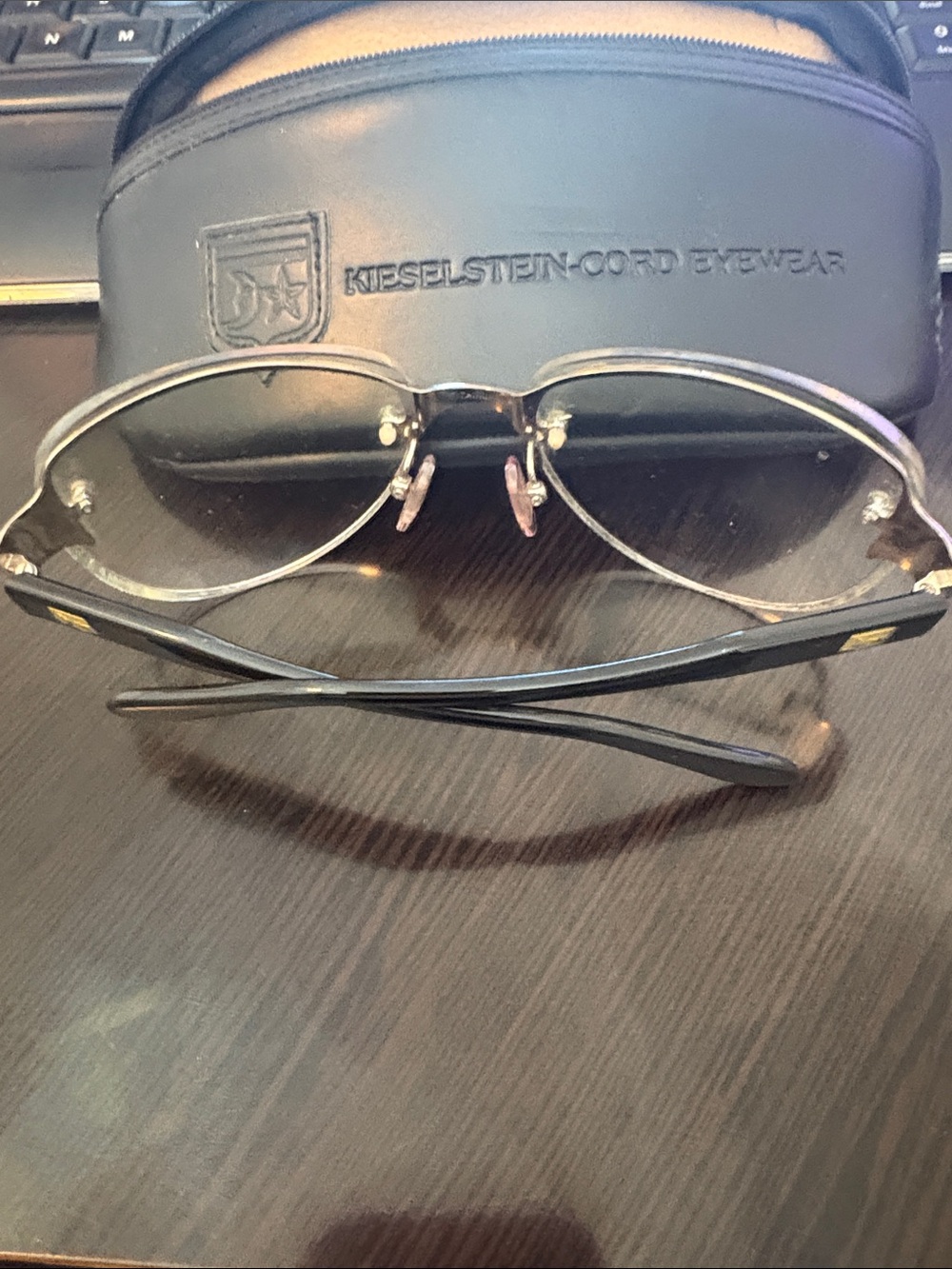 Vtg Kieselstein-Cord “Samba” titanium Japan, eyewear glasses frames w/org Case - Picture 3 of 6